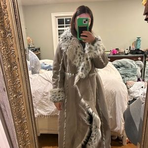 Boston proper NWT faux fur coat